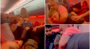 (УЗНЕМИРУЈУЋЕ) КРВ И ЗУБИ ПО ПОДУ: Хаос на лету из Турске (ВИДЕО)