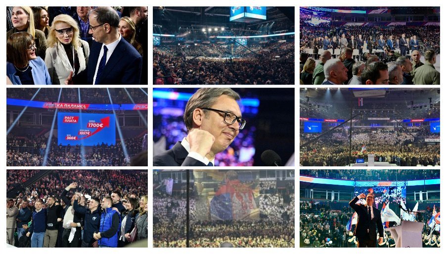 ВУЧИЋ У КРЦАТОЈ АРЕНИ ПОСЛАО СНАЖНУ ПОРУКУ: Србија је наша породица (ФОТО/ВИДЕО)