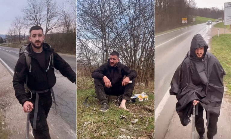 BOŽIDAR DAMJANOVIĆ PJEŠKE KA HILANDARU: Poslije 160 kilometara kaže da ga naprijed vodi svetinja