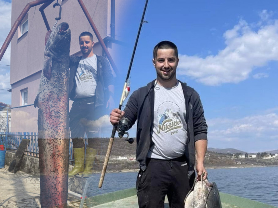 СВАКА ЧАСТ, МАЈСТОРЕ: Билећанин Марко Милошевић ухватио сома капиталца (ФОТО)