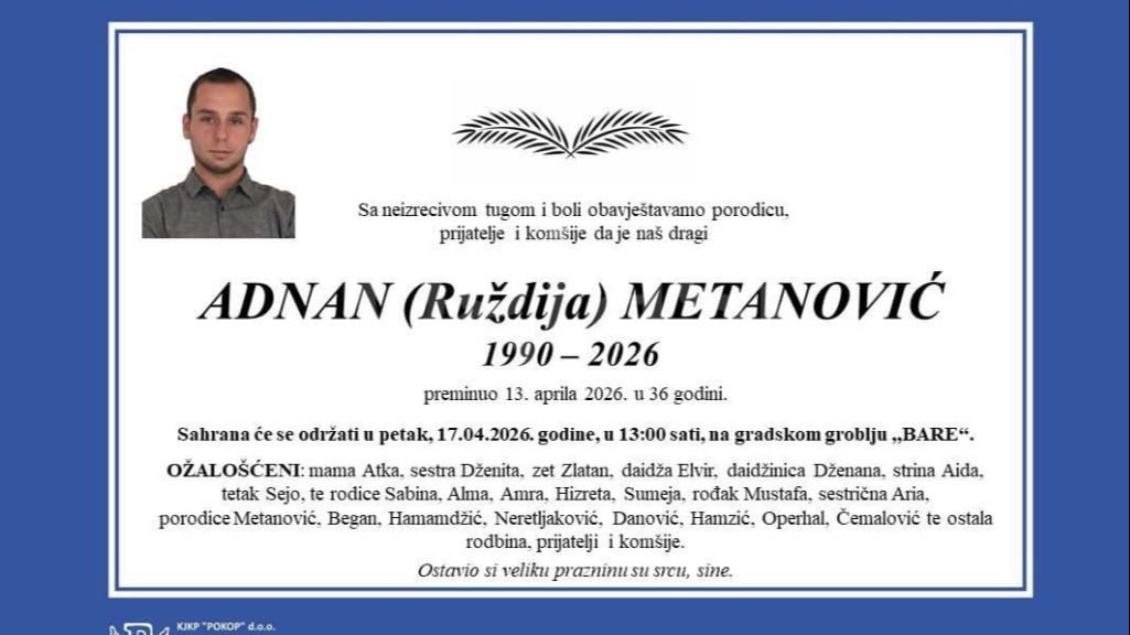 SATIMA GA BRUTALNO TUKLI, PA ŽIVOG BACILI SA BALKONA: Poznati datum i mjesto sahrane Adnana Metanovića
