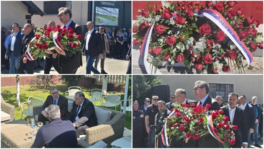 ВУЧИЋ СТИГАО НА САХРАНУ ДОДИКОВЕ МАЈКЕ: Предсједник Србије донио вијенац са дирљивом поруком (ФОТО)