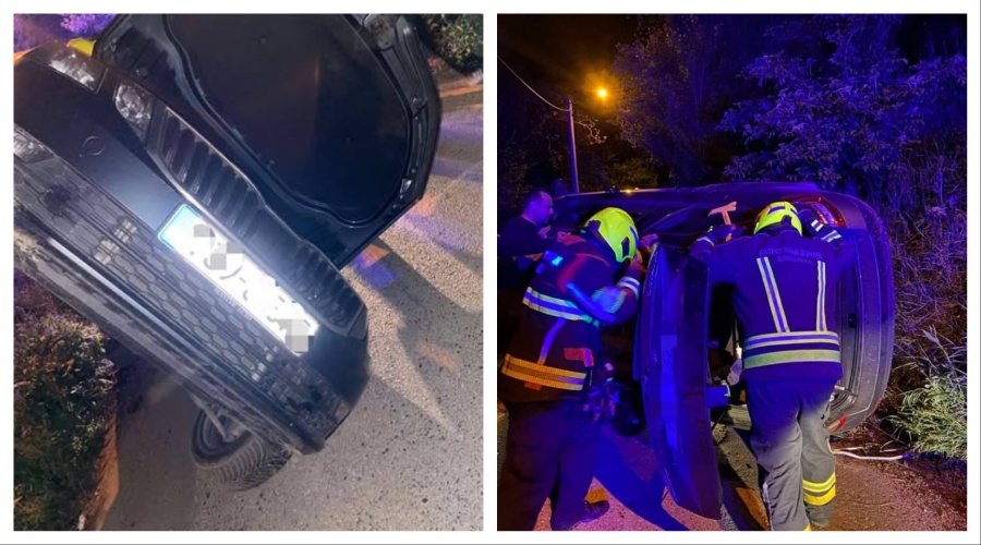 SAOBRAĆAJNA NESREĆA U BANJALUCI: Automobil se prevrnuo, povrijeđena jedna osoba