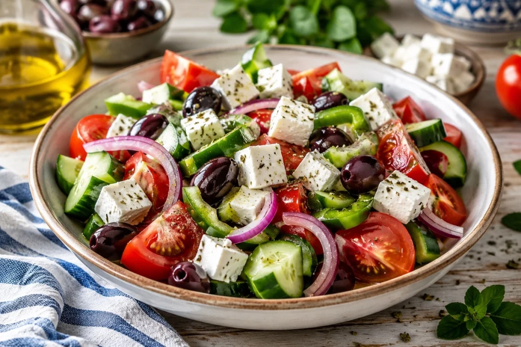 NAPRAVITE GRČKU SALATU: Kombinacija svježeg povrća, maslina i feta sira (RECEPT)