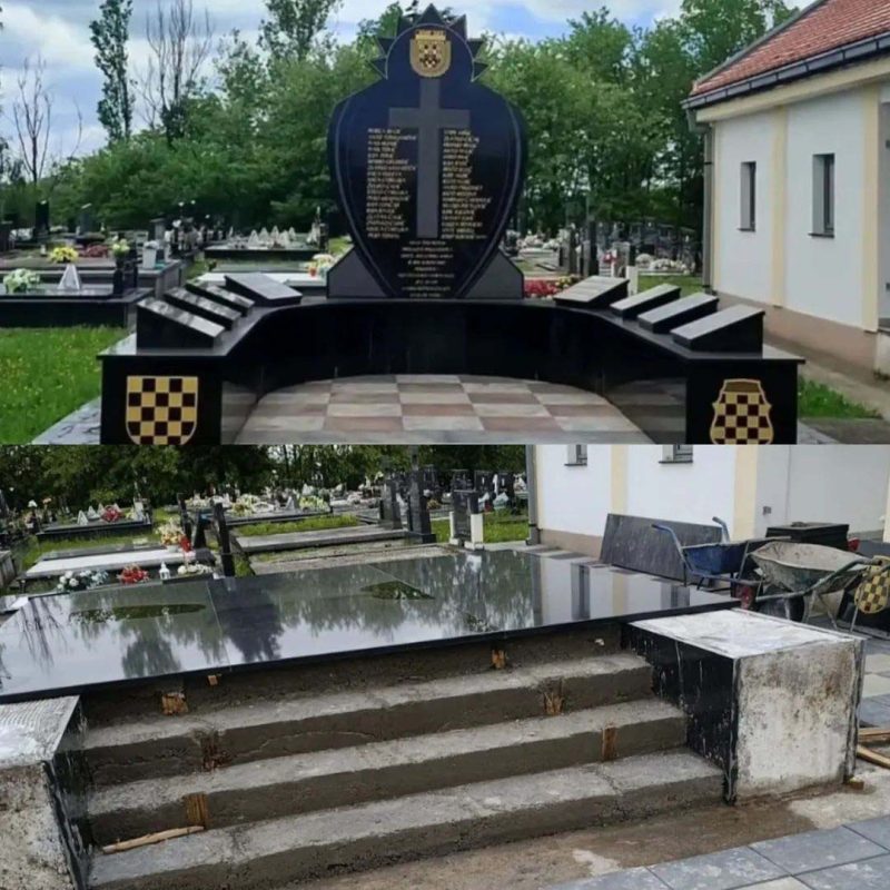 KONAČNO: Uklonjen spomenik sa ustaškim simbolom na Modranu u Derventi