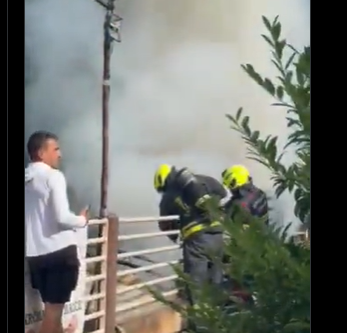 POŽAR U BANJALUČKOM KAFIĆU: Eksplodirala plinska boca? (VIDEO)