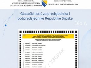 UMJESTO IKSA POPUNJAVATI KRUŽIĆ: CIK objavio izgled glasačkog listića (FOTO)