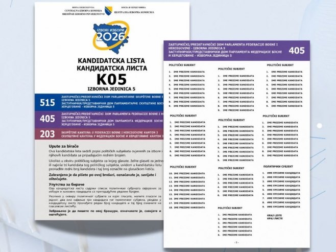 NOVI IZGLED GLASAČKOG LISTIĆA ZA NSRS: Pogledajte šta je izmijenjeno (FOTO)
