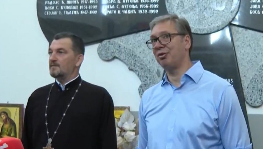 VUČIĆ U PRAVOSLAVNOM HRAMU U BUGOJNU: Predsjednik Srbije obilazi srpske svetinje u FBiH (VIDEO)