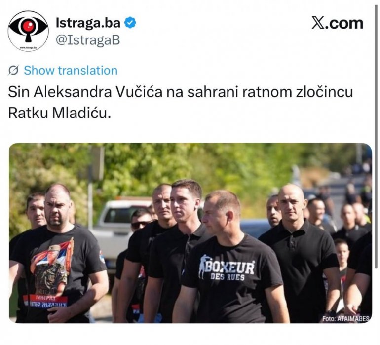 МЕДИЈСКА ХАЈКА: Нападнут Данило Вучић јер је био на сахрани генералу Младићу