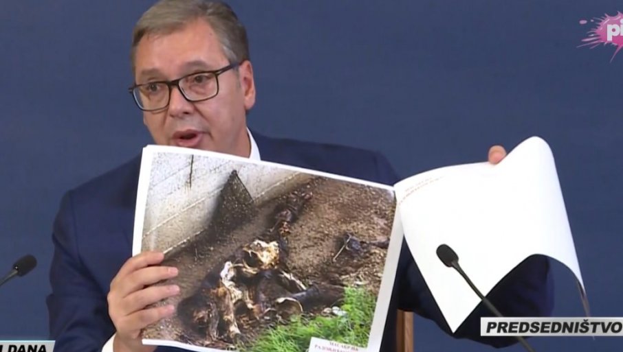 ŽUTA KUĆA NIJE DIO OPTUŽNICE, NI ORAHOVAC, LAPUŠNIK, RADONJIĆKO JEZERO: Vučić pokazao slike brutalnih zločina nad Srbima (FOTO)