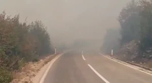 VOZAČI, BUDITE OPREZNI: Požar na magistralnom putu Gacko – Bileća (VIDEO)