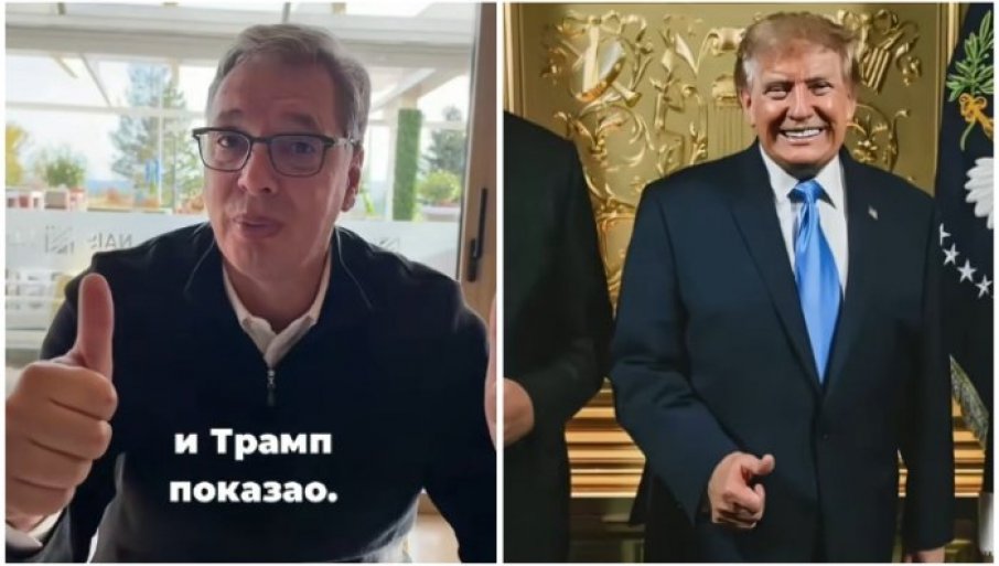 „BAŠ OVAKO KAKO JE TRAMP POKAZAO“ Vučić se obratio narodu pred veliki skup u Beogradskoj areni (FOTO)