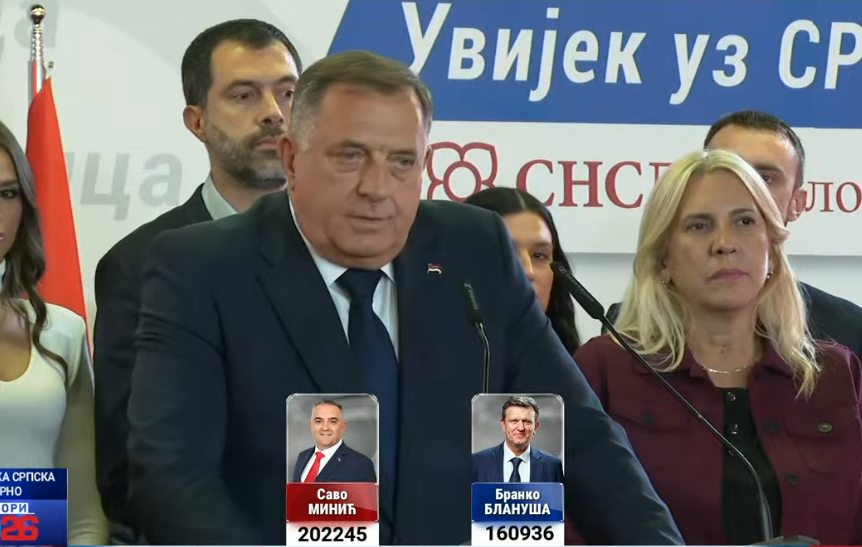 (УЖИВО) ОПШТИ ИЗБОРИ У БиХ: Додик прогласио побједну Минића, славље у штабу СНСД-а (ФОТО/ВИДЕО)
