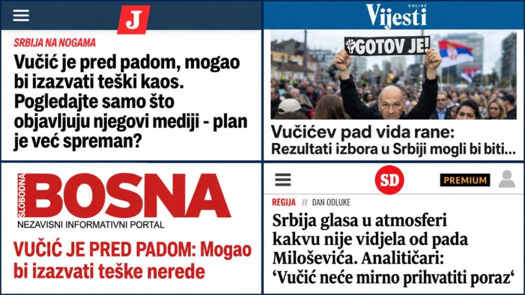 СКАНДАЛ! Погледајте како изгледају насловнице регионалних медија и како мрзитељи Србије ударају на Вучића (ФОТО)