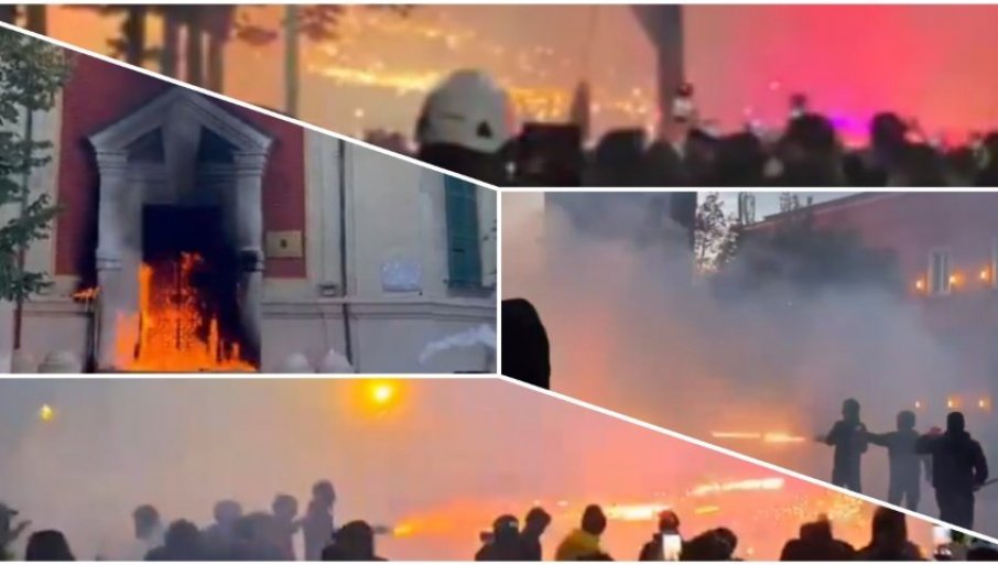 JEZIVI PRIZORI IZ TIRANE OBIŠLI SVIJET: Varvari pale i ruše sopstveni grad (VIDEO)